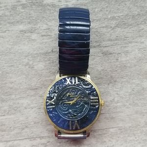 Jacques Couture Roual Blue Gold Adjustable Watch